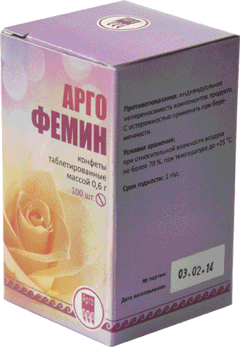 Конфеты таблетированные с растительными экстрактами «Аргофемин», 100 шт
