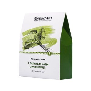 Токсидонт-май с зеленым чаем Джинсейдо, 10 саше по 5 г